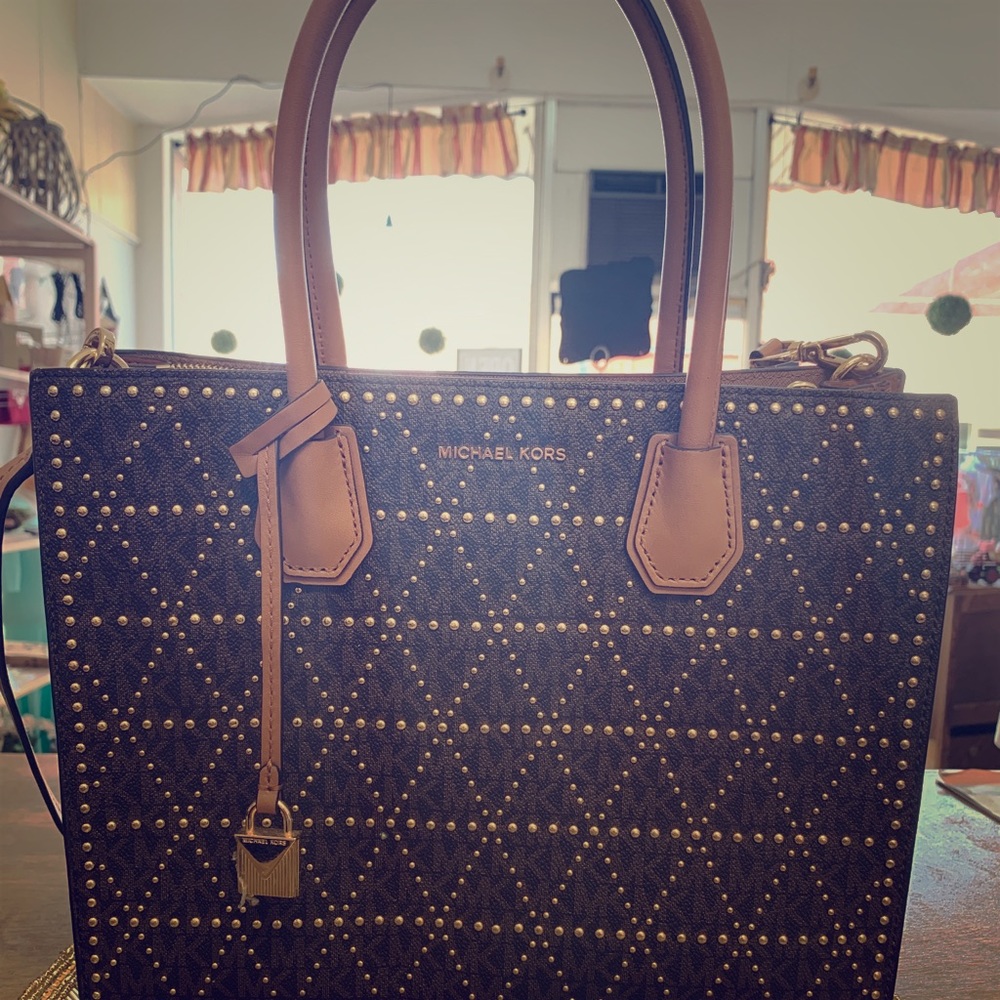 Michael Kors Mercer studded crossbody